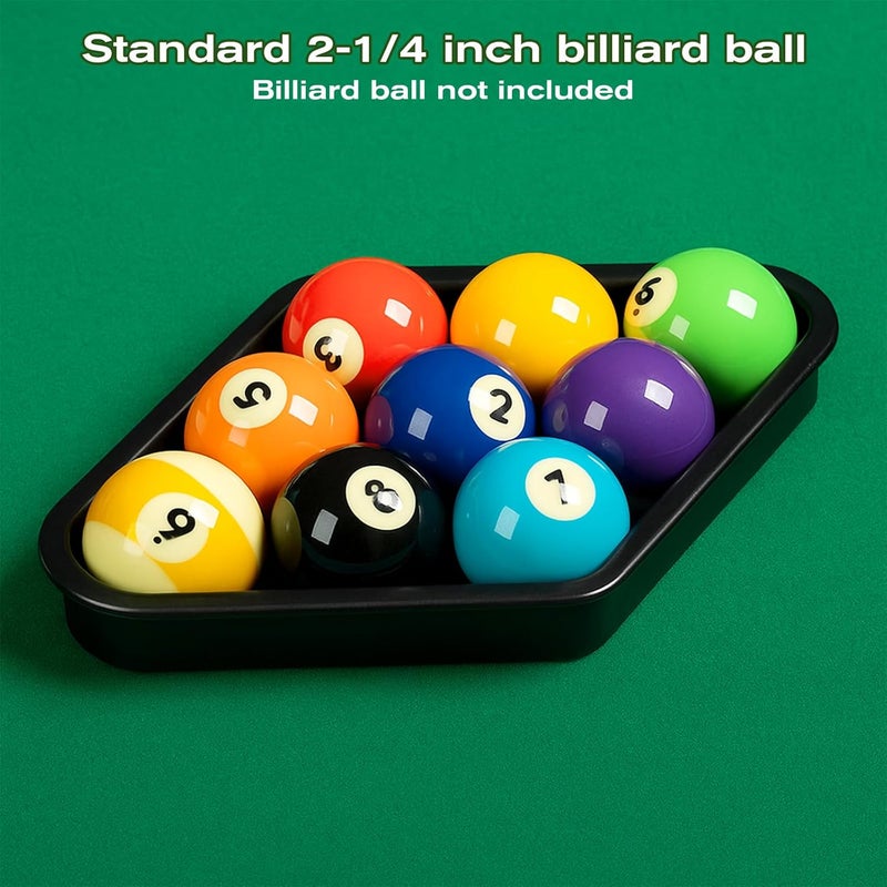 Zelphvt Black Billiards 9 Ball Pool Table Triangle Rack 9-Ball Diamond Pools Ball Racks Plastic Triangle Rack for 2-1/4" Pools Balls Pool Table Accessories - Image 5